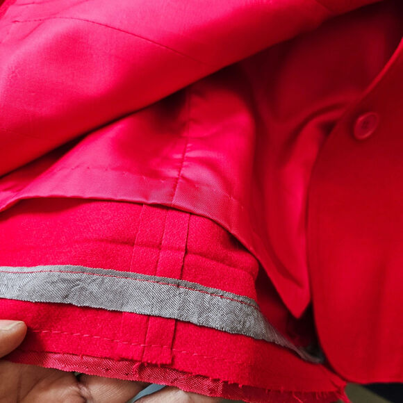 Pendleton Vintage Red Virgin Wool Two Button Blazer Size 12 - Picture 5 of 6